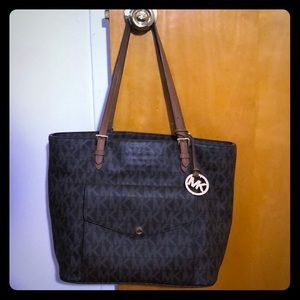 Dark brown Michael Kora tote bag
